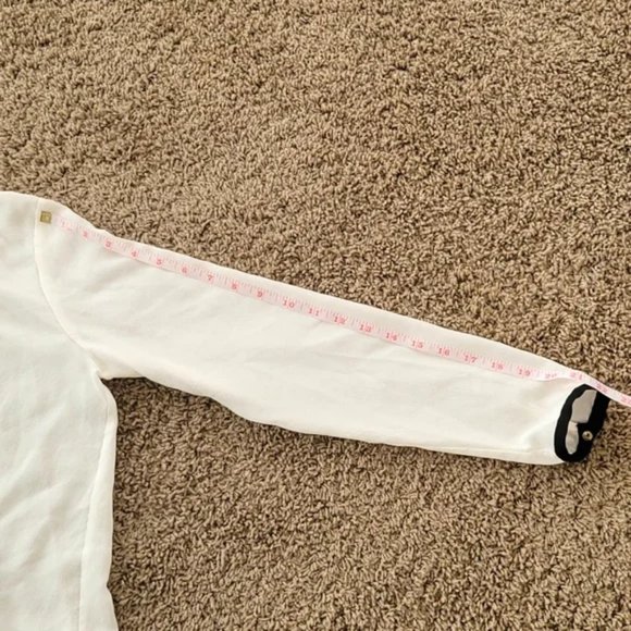 Club Monaco 100% Silk White Blouse Long Sleeves Size M - Picture 12 of 12